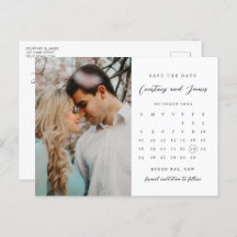Minimalistisches Foto Save the Date Einladung