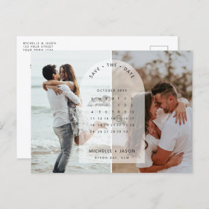 Minimalistisches Foto Save the Date Einladung Postkarte