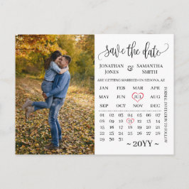 Minimalistisches Foto Save the Date Hochzeit Postkarte