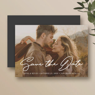 Minimalistisches Foto Save the Date Hochzeitsmagne Magneteinladung