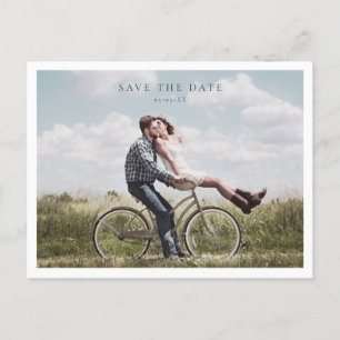 Minimalistisches Foto Save the Date Postkarte