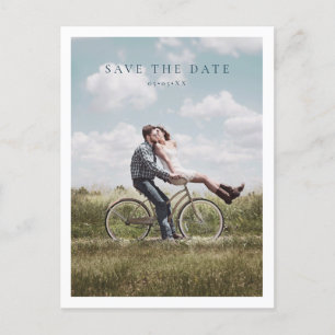 Minimalistisches Foto Save the Date Postkarte