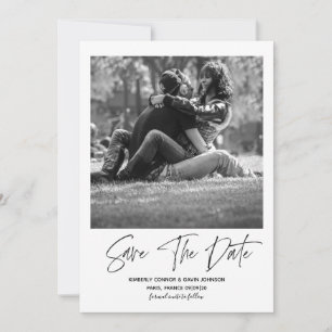 Minimalistisches Foto Save the Date Typografie