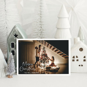 Minimalistisches Foto Skripthandschrift Weihnachte Feiertagskarte