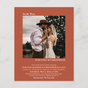 Minimalistisches Foto Terracotta BUDGET Hochzeit E