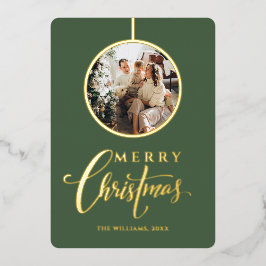 Minimalistisches Foto Weihnachten Folien Feiertagskarte