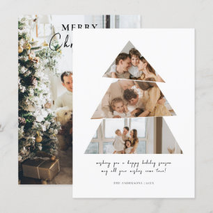 Minimalistisches Foto Weihnachtsbaum Grüße Karte