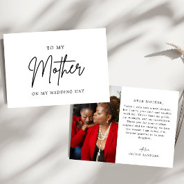 Minimalistisches Foto zu meiner Mutter an meinem H Dankeskarte