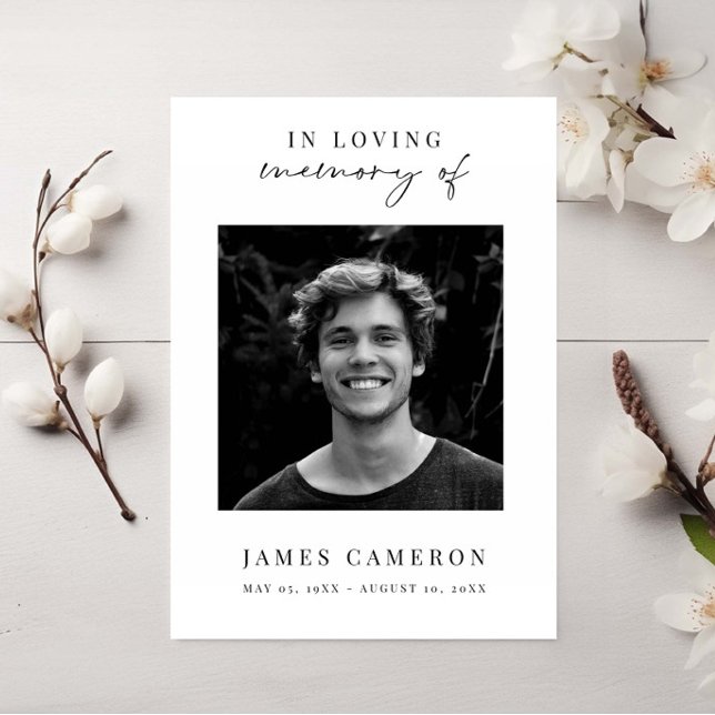 Minimalistisches Foto zur Beerdigung des Lebens Einladung (Von Creator hochgeladen)