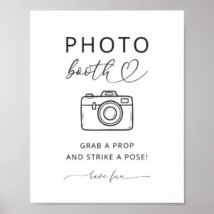 Minimalistisches Fotostand-Schild Baby Shower Poster