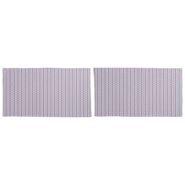 Minimalistisches Französisch Lilac Lila Strick Loo Kissenbezug (Rückseite-Set)