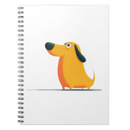 Minimalistisches Frauen- und Hundeillustrationsges Notizblock