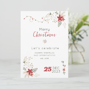 Minimalistisches Frohe Weihnachten Angebot, Frohe Einladung