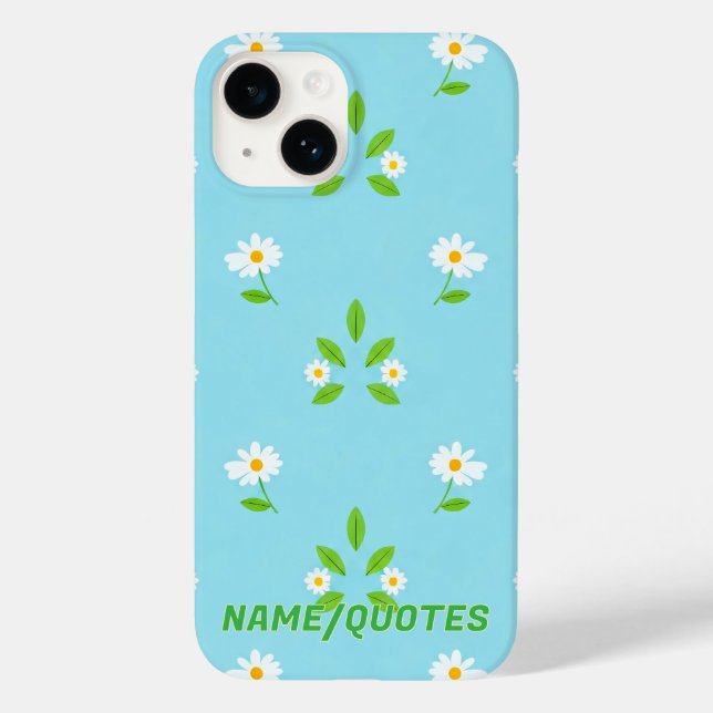Minimalistisches Frühlingsblumenmuster Case-Mate iPhone Hülle (Rückseite)
