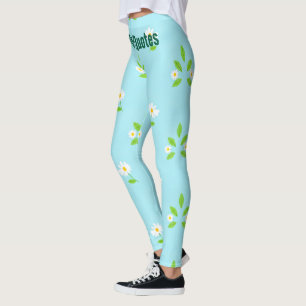 Minimalistisches Frühlingsblumenmuster Leggings