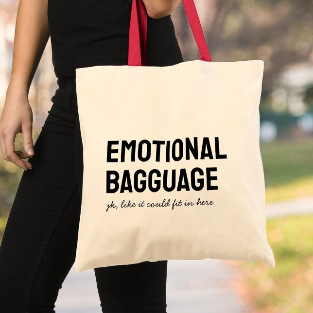 Minimalistisches Funny Emotional Baggage Tragetasche (Von Creator hochgeladen)