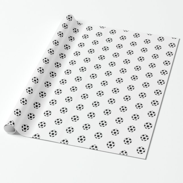 Minimalistisches Fußballmuster-Geschenk Geschenkpapier (Ungerollt)