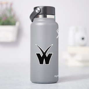 Minimalistisches Gaming-Letter-W-Monogramm Aufkleber