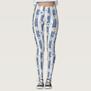 Minimalistisches Gänseblümchen-Blumenmuster (2) Leggings