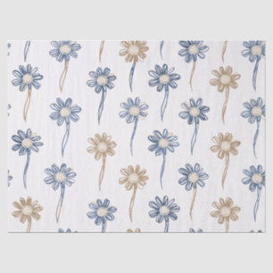 Minimalistisches Gänseblümchen-Blumenmuster (5) Seidenpapier