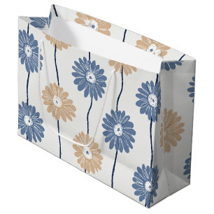 Minimalistisches Gänseblümchen-Blumenmuster (6) Große Geschenktüte