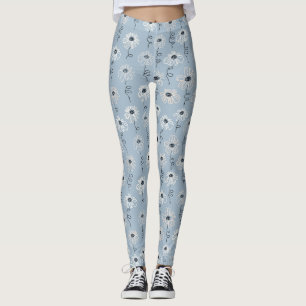 Minimalistisches Gänseblümchen-Blumenmuster (7) Leggings