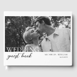 Minimalistisches Gästebuch für Hochzeiten mit Init