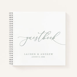 Minimalistisches Gästebuch für Hochzeiten Notizbuch