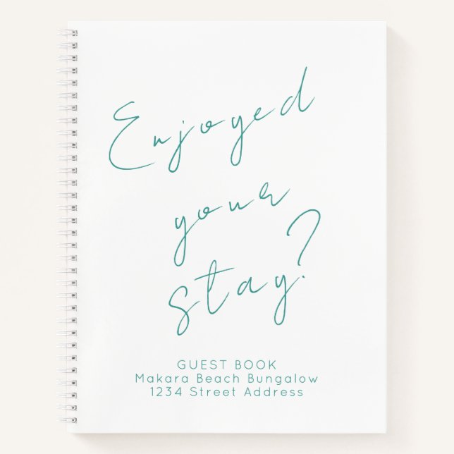 Minimalistisches Gästebuch Notizbuch (Vorderseite)