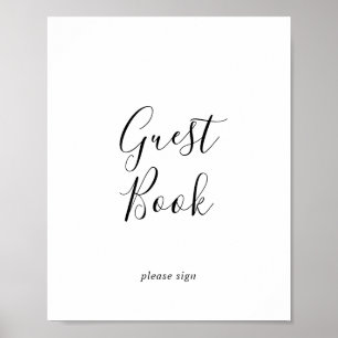 Minimalistisches Gästebuch-Schild Poster
