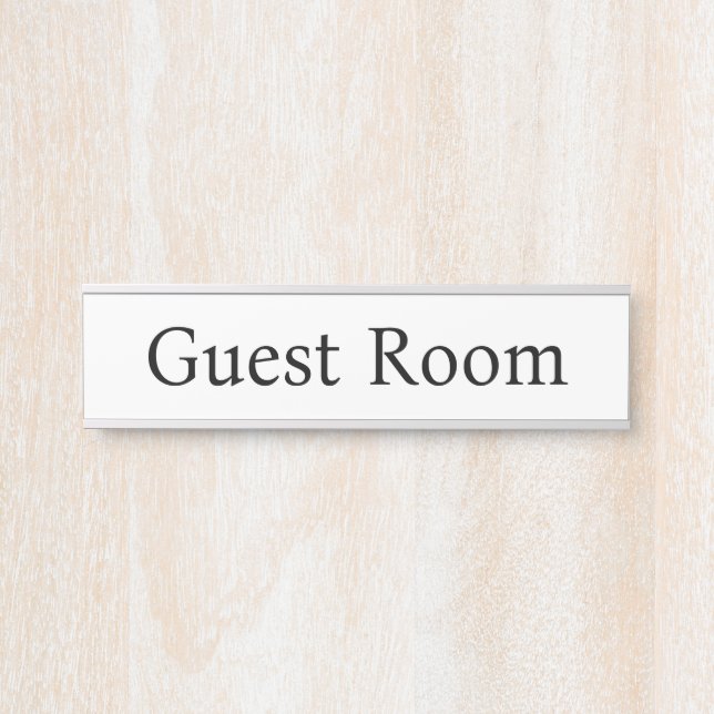 Minimalistisches Gästezimmer Türschild (Vorderseite )