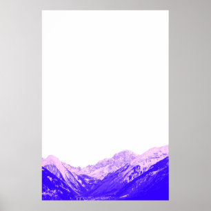 Minimalistisches Gebirgspender Poster