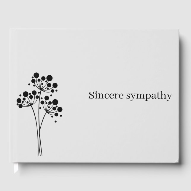 Minimalistisches Gedenken Gästebuch (Vorderseite)