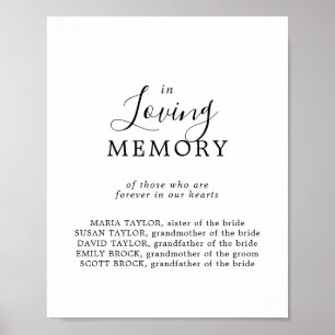 Minimalistisches Gedenkzeichen für die Hochzeit in Poster