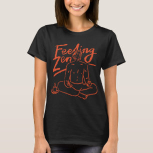 Minimalistisches Gefühl Zen Handgezeichnete Medita T-Shirt