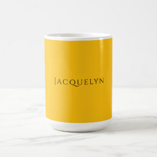 Minimalistisches Gelb Orange Einfach Elegant Moder Kaffeetasse