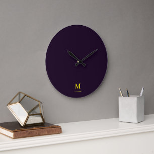 Minimalistisches gelbes elegantes anspruchsvolles große wanduhr