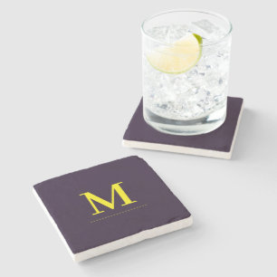 Minimalistisches gelbes elegantes anspruchsvolles  steinuntersetzer