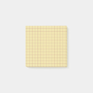 Minimalistisches, gelbes Schachbrettbüro Post-it Klebezettel