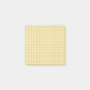 Minimalistisches, gelbes Schachbrettbüro Post-it Klebezettel