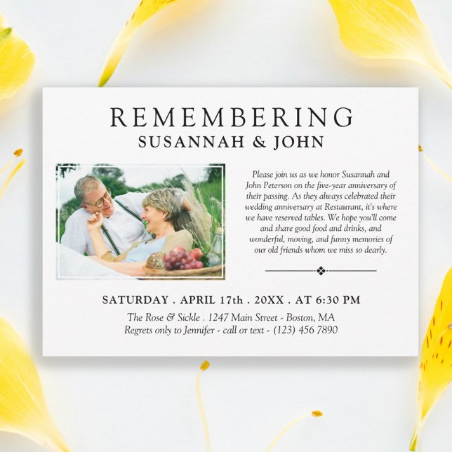 Minimalistisches gemeinsames Gedenken an den Todes Einladung (Von Creator hochgeladen)