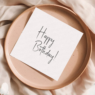 Minimalistisches Gender Neutral Happy Birthday Serviette