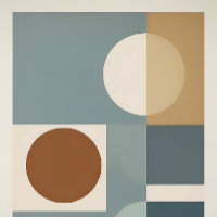 Minimalistisches geometrisches Abstrakte Mitte des