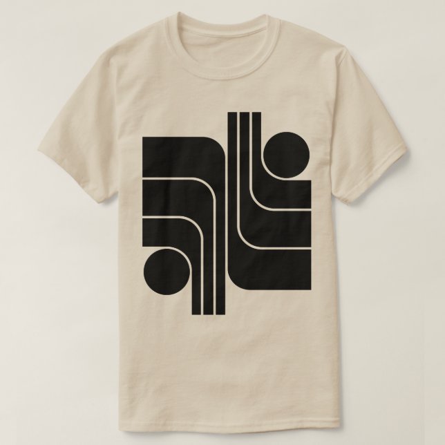 Minimalistisches geometrisches Design T-Shirt (Design vorne)