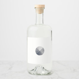 Minimalistisches geometrisches Moon Alkoholflaschenetikett