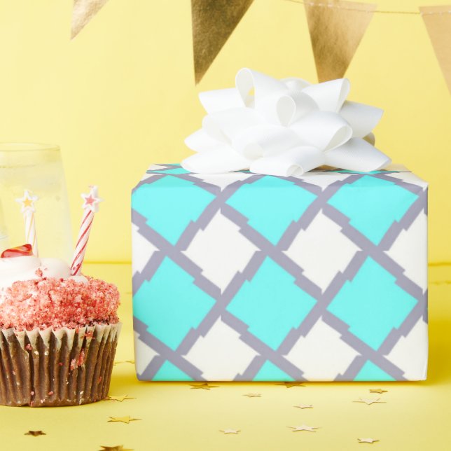 Minimalistisches geometrisches Muster Geschenkpapier (Geburtstagsparty)