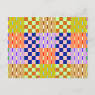 Minimalistisches geometrisches Retro-Muster Postkarte