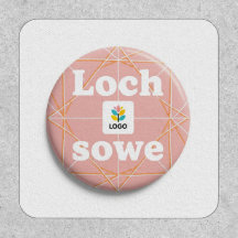 Minimalistisches geometrisches rosa Abzeichen