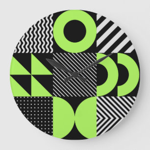 Minimalistisches geometrisches, skandinavisches Vi Große Wanduhr