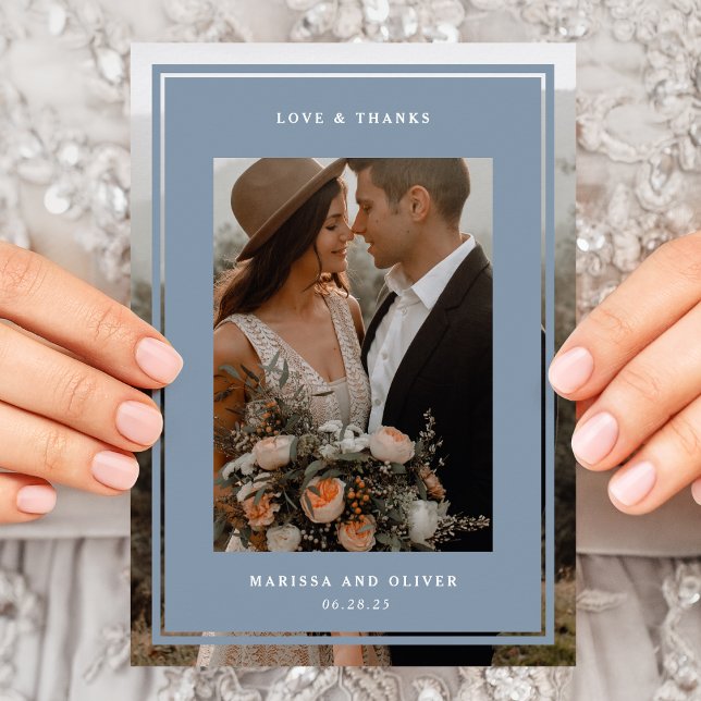 Minimalistisches Gerahmtes Foto Dankeskarte (Von Creator hochgeladen)